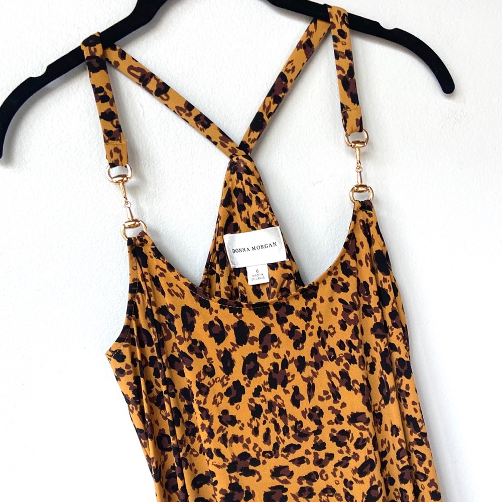 Donna Morgan Leopard Print Jersey Maxi Dress - Picture 5 of 10